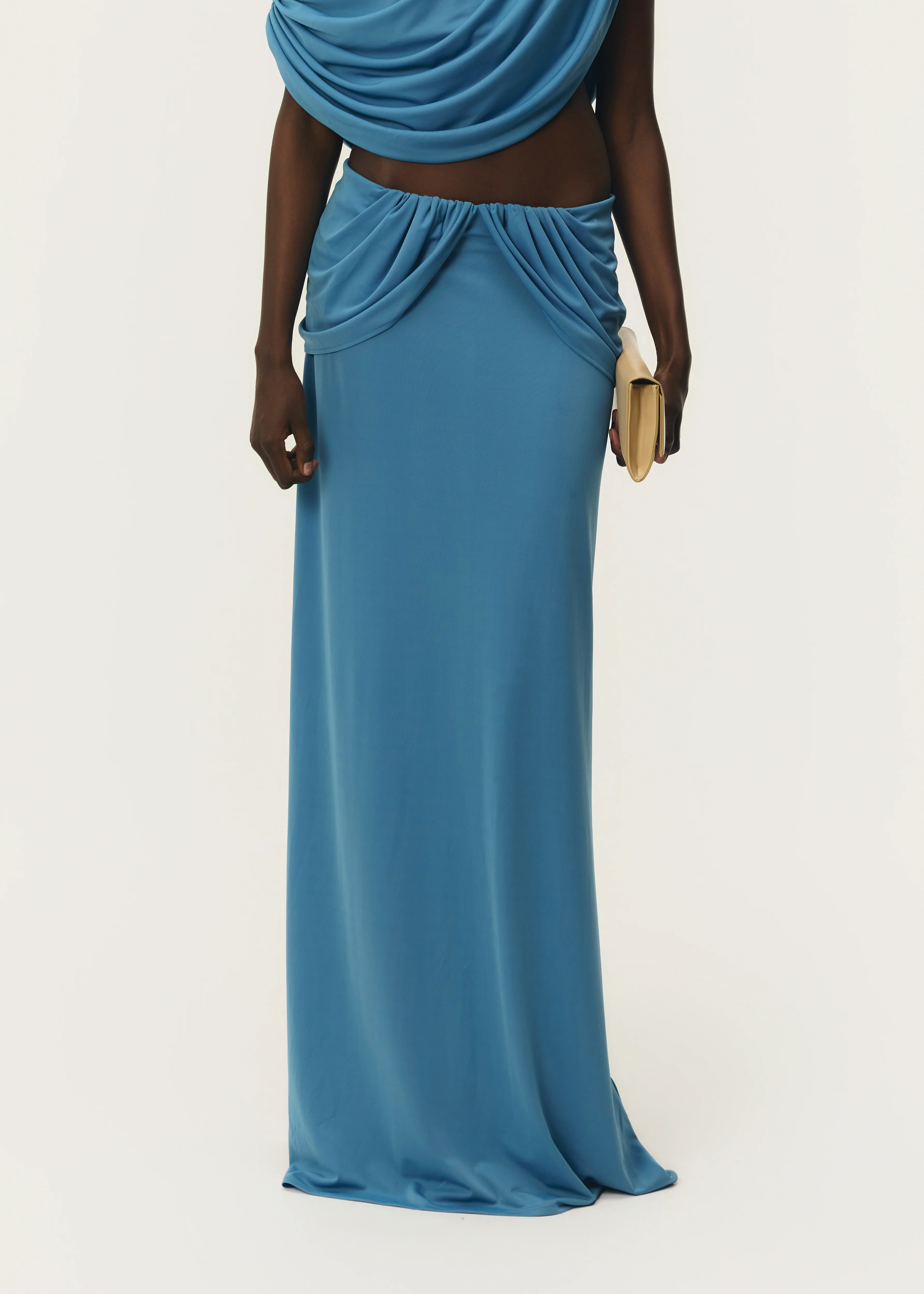 CHIARA SKIRT DUSTY BLUE - Image 5