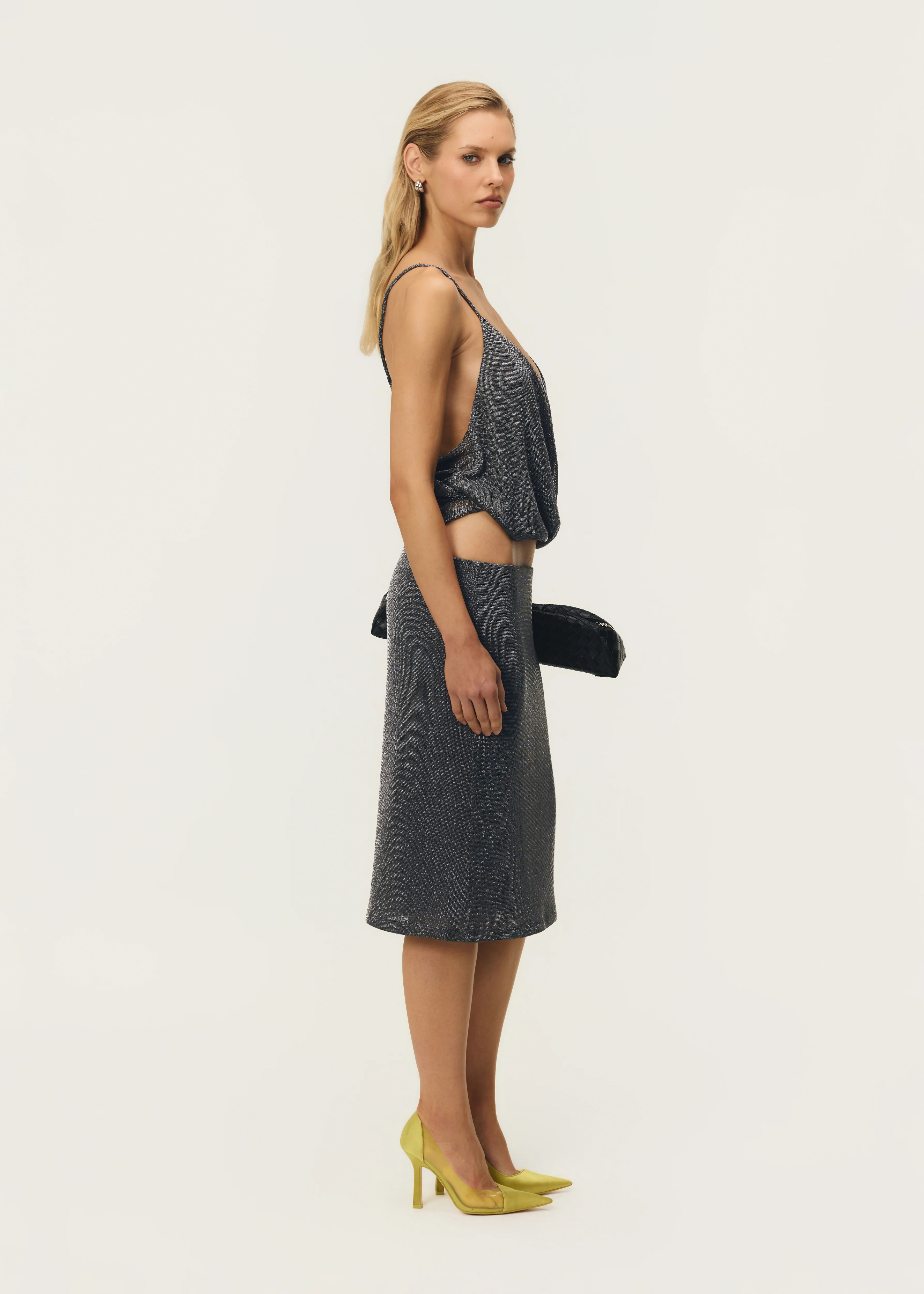 CLARA SKIRT CHROME METALLIC - Image 3
