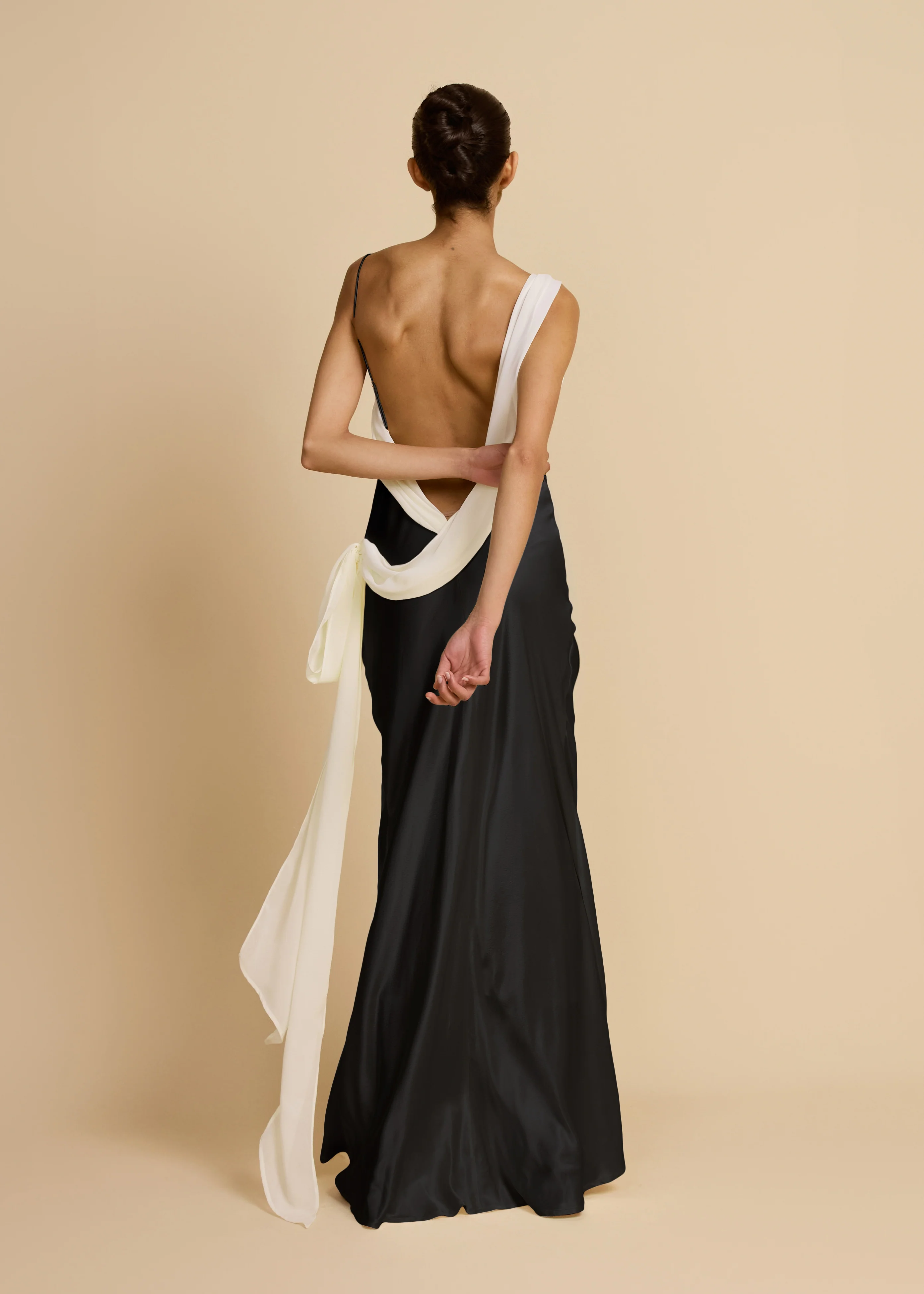 HELENA DRESS BLACK & IVORY - Image 2