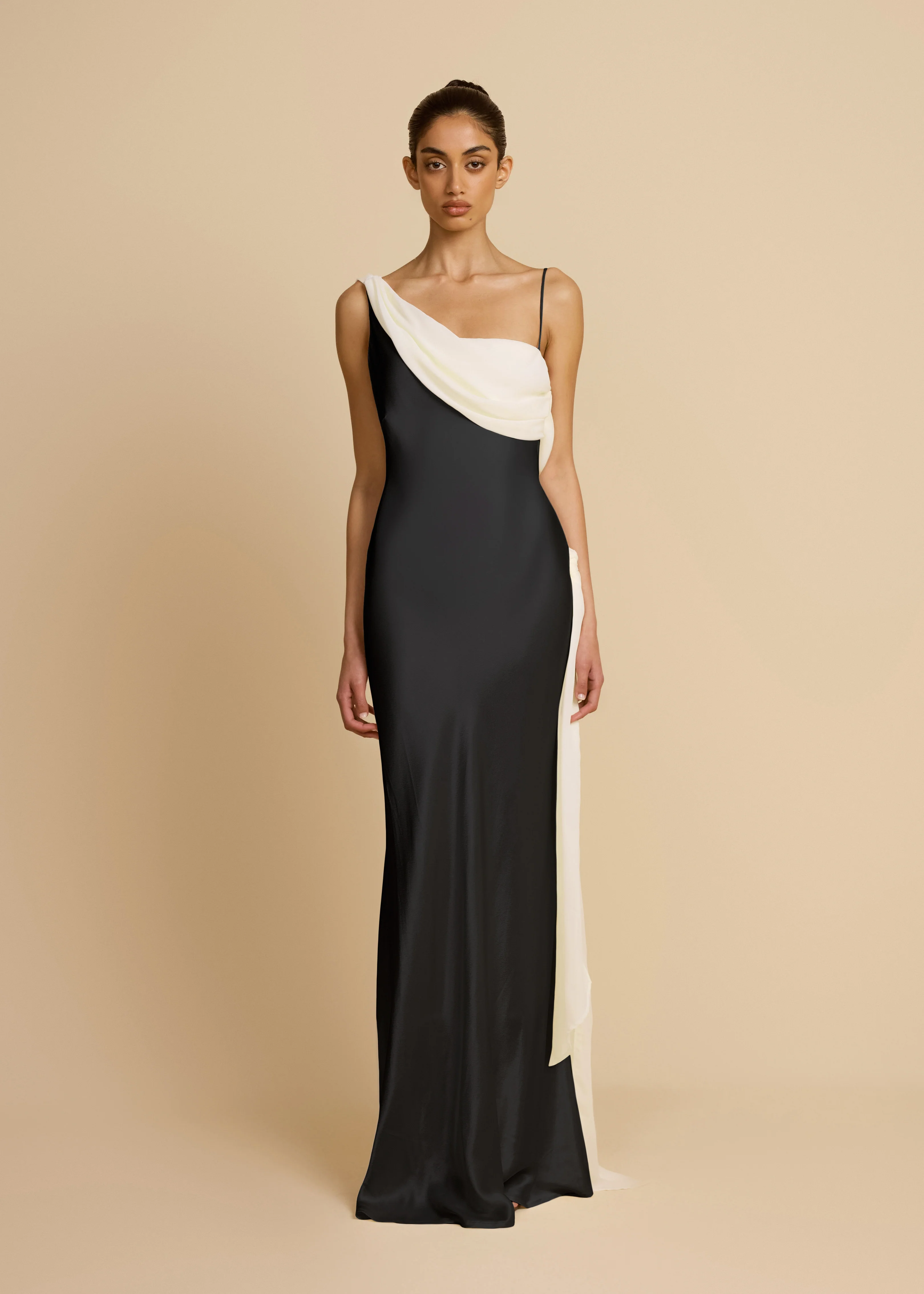 HELENA DRESS BLACK & IVORY - Image 4