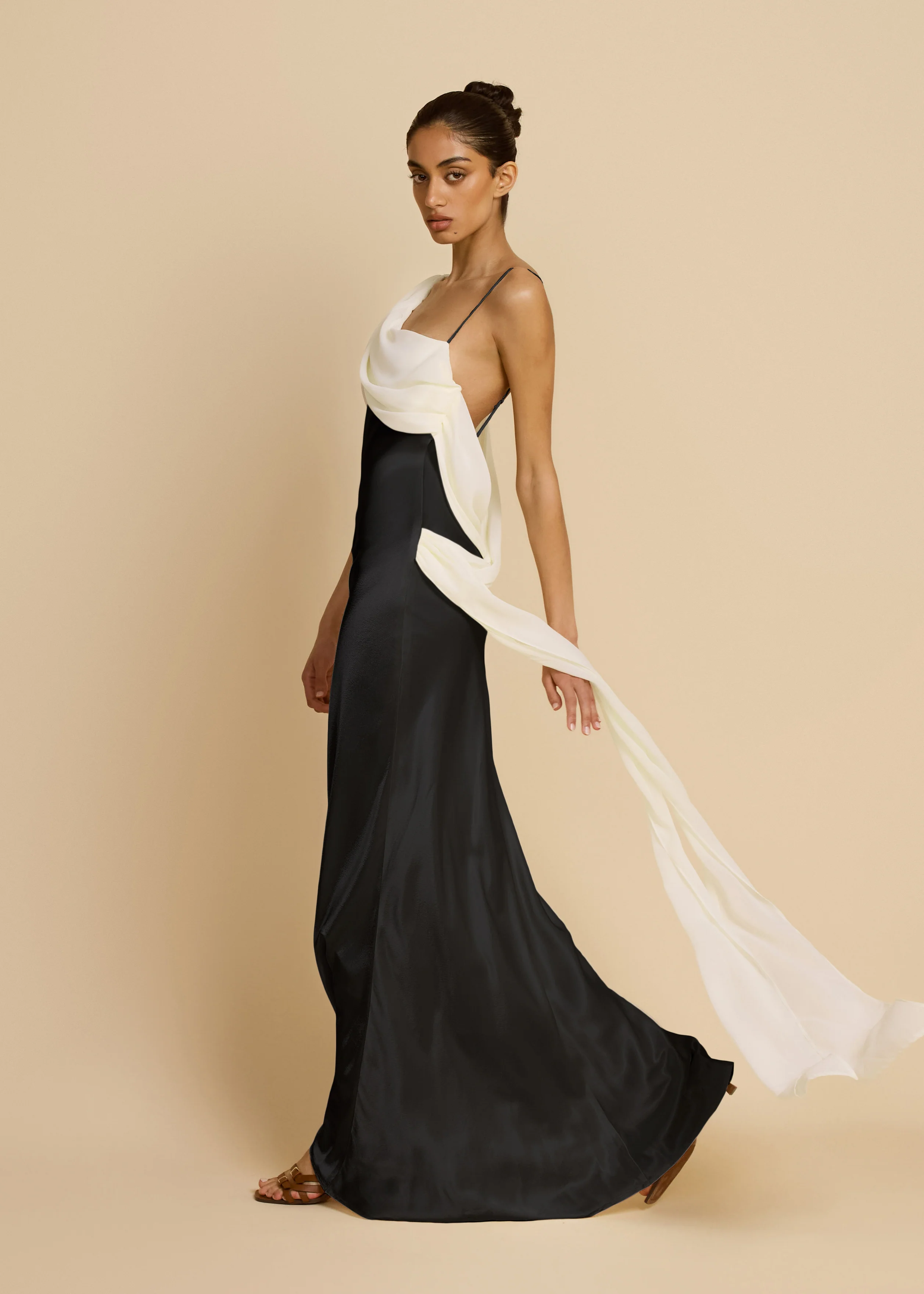 HELENA DRESS BLACK & IVORY - Image 7