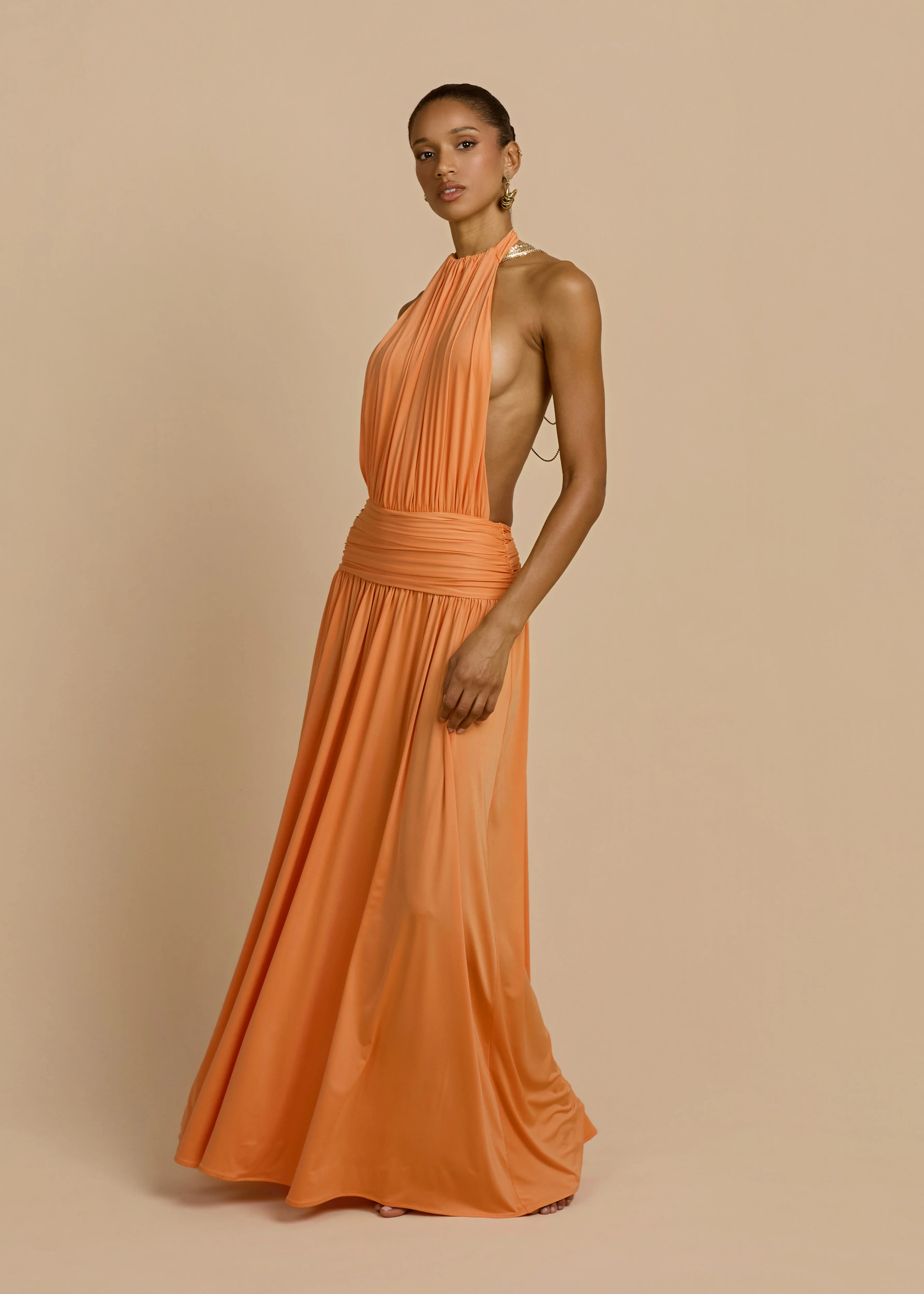 SANTINA DRESS TANGERINE - Image 3
