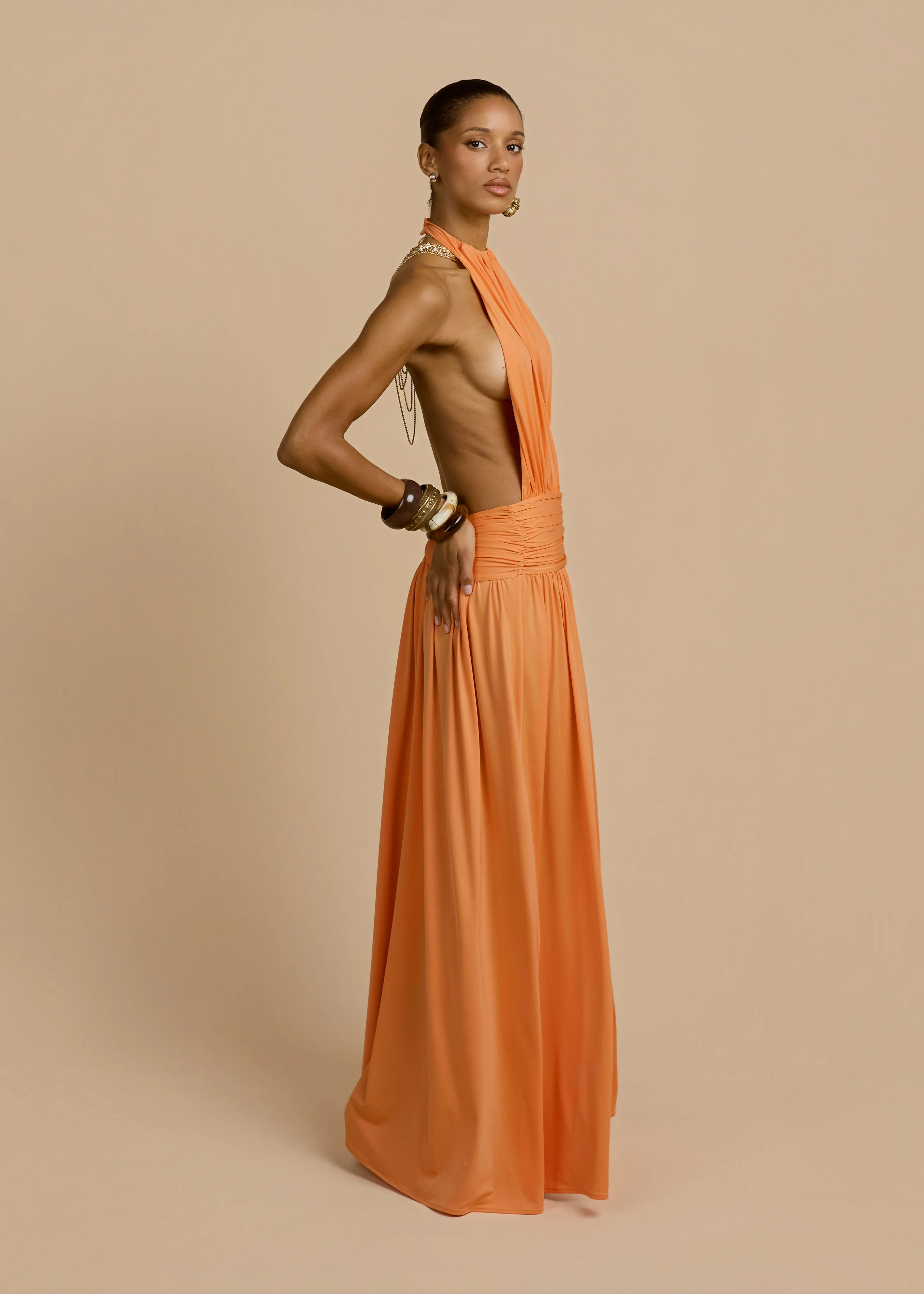 SANTINA DRESS TANGERINE - Image 5